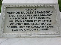Memorial - Lt. Vernon Bransbury