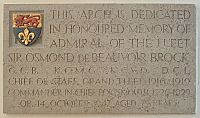 Memorial to Admiral Sir Osmond de Beauvoir Brock