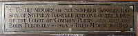 Memorial to Sir Stephen Gaselee