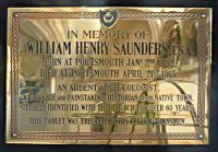 Memorial to William Henry Saunders