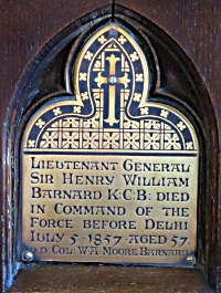 Plaque to Major-General, Sir Henry Barnard K.C.B.