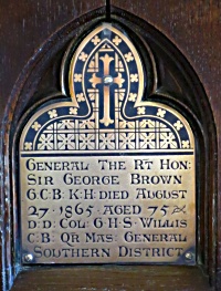 Plaque to General The Right Hon. Sir George Brown G.C.B.
