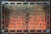 Plaque to Colonel Thomas Graham Egerton C.B.