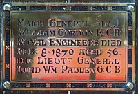 Plaque to Major-General Sir John William Gordon, R.E.  K.C.B.