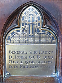 Plaque to General Sir Harry Jones, R.E.  G.C.B.