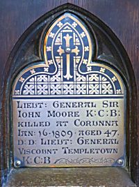 Plaque to General Sir John Moore G.C.B.