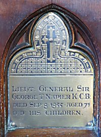 Plaque to Lieut-General Sir George Napier