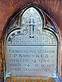 Plaque to Lieut-General Sir William Francis Patrick Napier