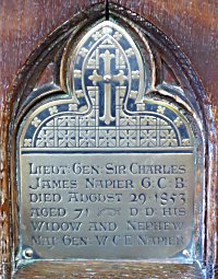 Plaque to General Sir Charles James Napier G.C.B.