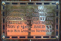 Plaque to Captain Sir Robert Newman