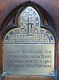 Plaque to Lieut-General Sir James Outram G.C.B.