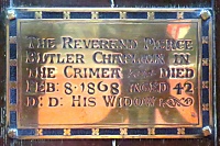 Plaque to Reverend Pierce Butler