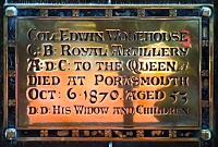 Memorial to Colonel Edwin Wodehouse