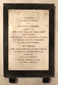 Plaque to Fanny Greig