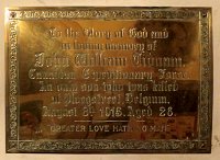 John William Tidnam Plaque