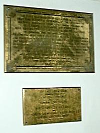 Tablets accompanying the East Window Memorial