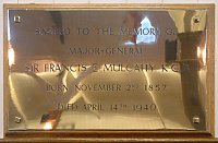 Memorial to Maj. Gen Sir Francis E. Mulcahy K.C.B.