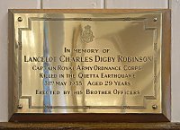 Memorial to Captain Lancelot Robinson