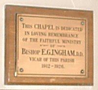 Memorial to Bishop E.G. Ingham