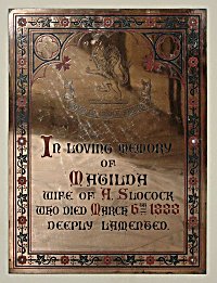 Memorial to Matilda Slocock