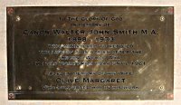 Memorial to Canon Walter John Smith M.A.