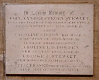 Memorial to John Vanderstegen Stewart