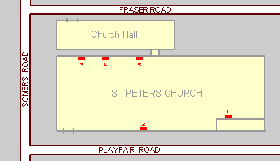 Plan of St Peter's Church