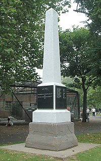 Memorial to the men and officers of HMS Shah