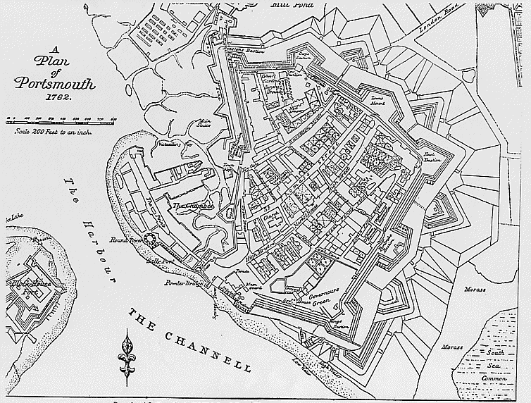 Map of Old Portsmouth - 1762