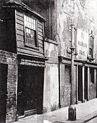 John Pound's House on it's original site in St Mary's (later Highbury) Street