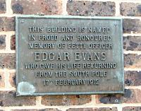 Edgar Evans plaque