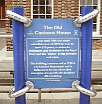 The Old Customs House Plaque