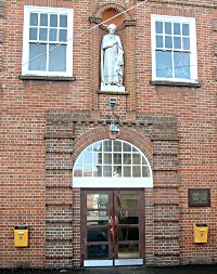 Statue and plaque to the former pupils who lost their lives in World War 1