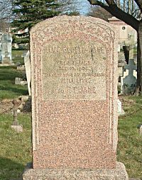 Headstone over the grave of Fred T. Jane