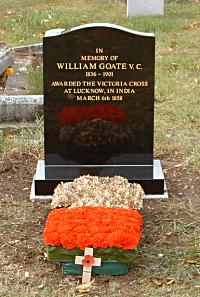 Headstone of the grave for William Goate