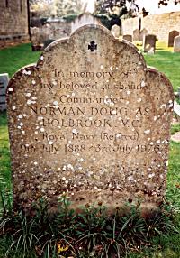 Headstone of the grave for Norman Douglas Holbrook