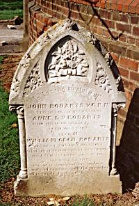 Headstone of the grave for John Robarts