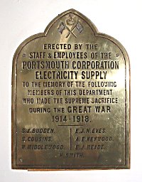 Memorial to the Men of the Portsmouth Corporation Electricity Service