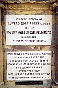 Memorial to Captain Eagar and Lieut. Brine