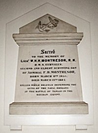 Memorial to Lieut. WHH Montressor