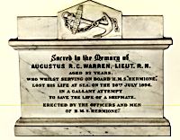 Memorial to Lieut ARC Warren
