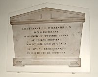 Memorial to Lieut CG Williams RN