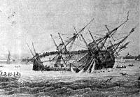 An illustration of the capsizing Royal George