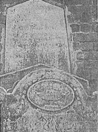 Photograph of Grave Marker and replacement tablet.