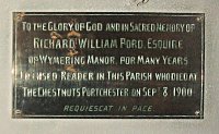 Richard William Ford Plaque