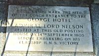 Plaque to Lord Nelson